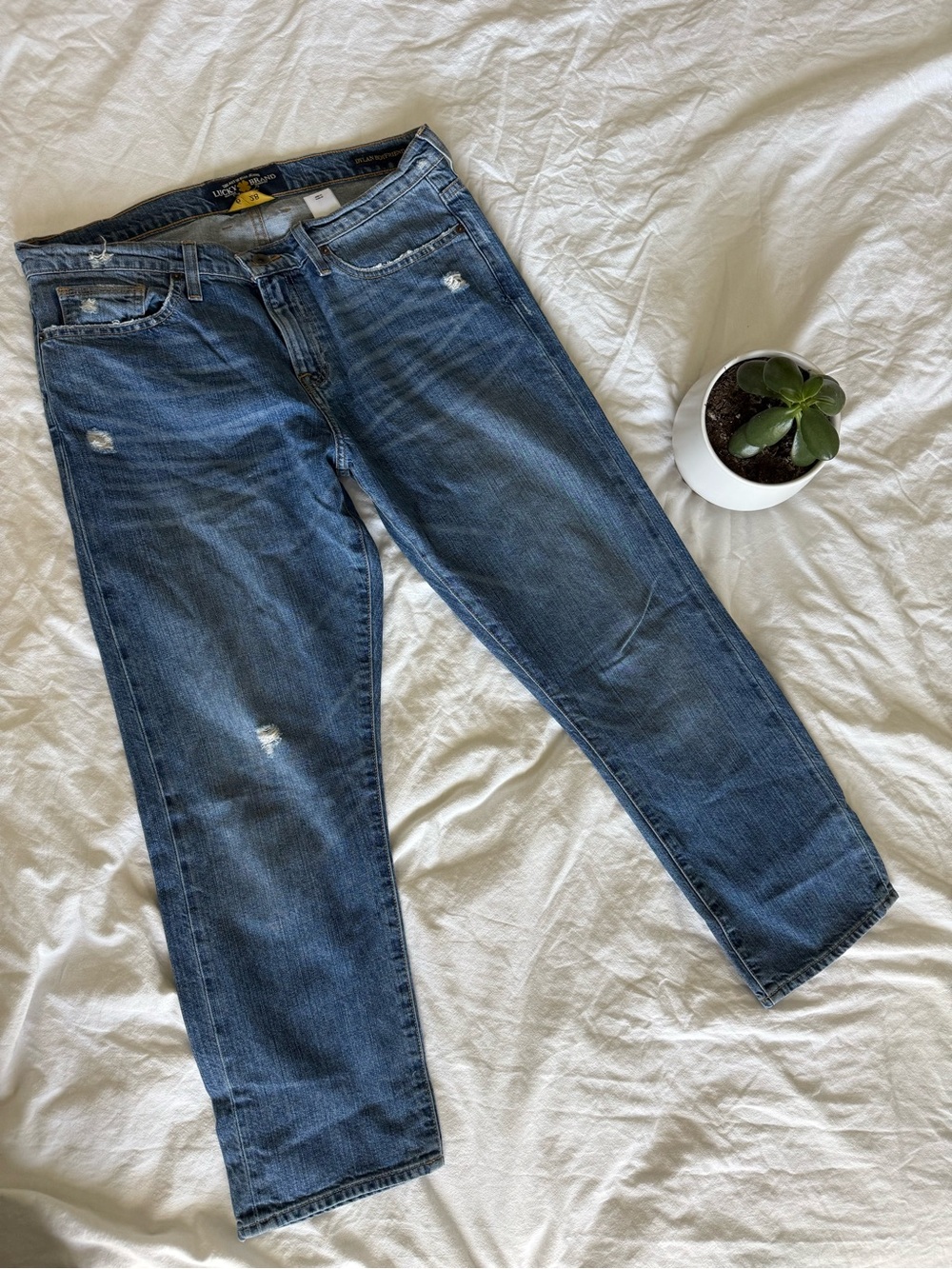 Lucky Brand Women's Boyfriend Jeans in Blue Wash